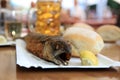 Fresh smoked Mackerel on the Plate