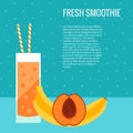 Fresh smoothie flat concept