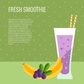 Fresh smoothie flat concept