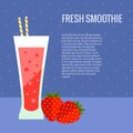 Fresh smoothie flat concept