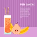 Fresh smoothie flat concept