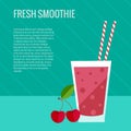 Fresh smoothie flat concept