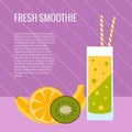 Fresh smoothie flat concept