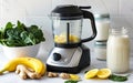 Fresh Smoothie Ingredients With Blender in a Bright Kitchen in the Morning Royalty Free Stock Photo