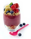 Fresh smoothie mix of berries and oats Royalty Free Stock Photo