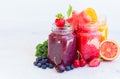 Fresh smoothy drink with igredients Royalty Free Stock Photo