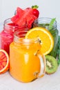 Fresh smoothy drink with igredients Royalty Free Stock Photo