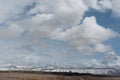 Fresh Snow on the Bookcliffs at the edge of the Grand Vally Royalty Free Stock Photo