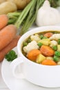 Fresh soup with vegetables vegetable in bowl Royalty Free Stock Photo