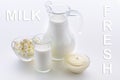 Fresh sour cream and cottage cheese along with useful goat`s milk. Dairy products support bone health.