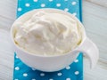 Fresh sour cream Royalty Free Stock Photo