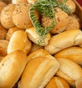 fresh sourdough buns served for a celebration event or party decorated with rosemary