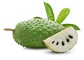 Soursop fruit isolated on white background Royalty Free Stock Photo