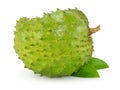 Fresh soursop isolated on white