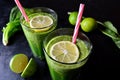 Fresh Spinach and Lime Smoothie Royalty Free Stock Photo