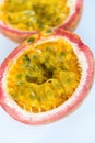 Fresh splited passion fruits Royalty Free Stock Photo