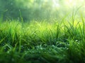 Fresh spring grass with morning dew Royalty Free Stock Photo