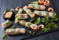 Fresh Spring Roll, Vietnamese Rice Paper Rolls Royalty Free Stock Photo