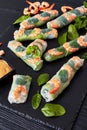 Fresh Spring Roll, Vietnamese Rice Paper Rolls Royalty Free Stock Photo