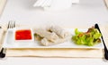 Fresh Spring Rolls Main Dish with Dipping Sauce Royalty Free Stock Photo