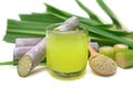 Fresh squeezed sugar cane juice. Royalty Free Stock Photo