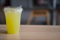 Fresh squeezed sugar cane juice in glass Royalty Free Stock Photo