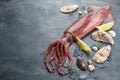 Fresh squid with lemon