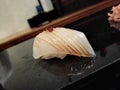 Fresh squid sushi, Edomae-style, in Osaka, Japan Royalty Free Stock Photo