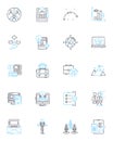 Fresh start linear icons set. Renewal, Beginning, Cleanse, Revamp, Restart, Reboot, Rejuvenate line vector and concept