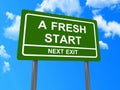 A fresh start next exit sign Royalty Free Stock Photo