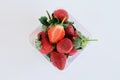 Fresh stawberries in clear box Royalty Free Stock Photo