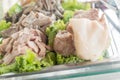 Fresh steamed or boiled pork meat Royalty Free Stock Photo