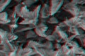 Fresh stinging nettle, natural background. Urtica dioica. Digital signal glitch effect rgb shift, slices. Screen error