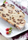Fresh stollen cake Royalty Free Stock Photo