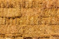 Fresh straw hay bales background Royalty Free Stock Photo