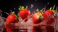 fresh straw juice drink strawberry Royalty Free Stock Photo