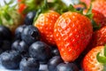 Fresh strawberries and blueberries Royalty Free Stock Photo