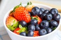 Fresh strawberries and blueberries Royalty Free Stock Photo