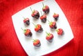 Fresh strawberries covered with dark chocolate Royalty Free Stock Photo