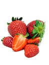 Fresh strawberries isolated