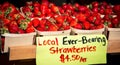 Fresh strawberries market Royalty Free Stock Photo