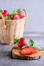 Fresh strawberries and mint Royalty Free Stock Photo