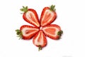 Fresh Strawberries In The Shape of a Flower Royalty Free Stock Photo