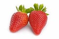 Fresh strawberries on white background