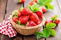 Fresh strawberry in basket