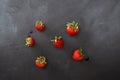 Fresh strawberry on Chalkboard background Royalty Free Stock Photo