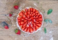 Fresh strawberry cheesecake Royalty Free Stock Photo