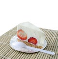 Fresh strawberry cheesecake Royalty Free Stock Photo