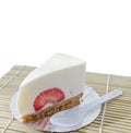 Fresh strawberry cheesecake Royalty Free Stock Photo