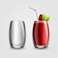 Fresh strawberry cocktail beverage design Royalty Free Stock Photo